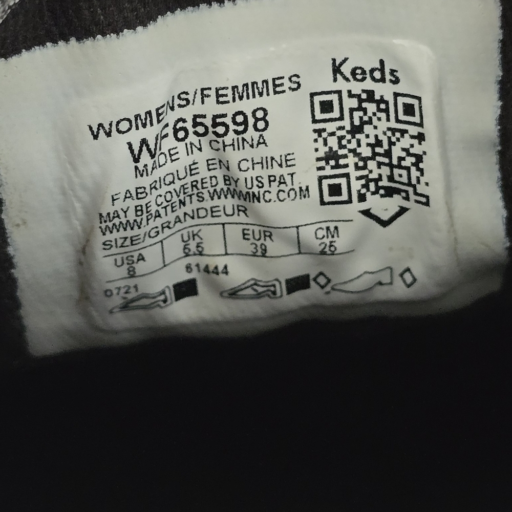Keds Pink & Black Tweed Sneakers Size: 8 - Picture 7 of 7